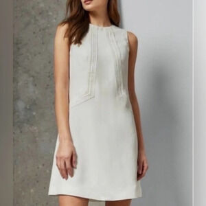 Ted Baker Sieera Lace-Trim Shift Dress - Ivory/Cream